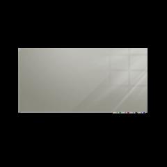 Ghent Aria 4'H x 5'W Magnetic Glass White Board, Gray Surface, Horizontal, 4 Rare Earth Magnets, 4 Markers and Eraser