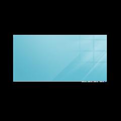 Ghent Aria 2'H x 3'W Magnetic Glass White Board, Blue Surface, Horizontal, 4 Rare Earth Magnets, 4 Markers and Eraser