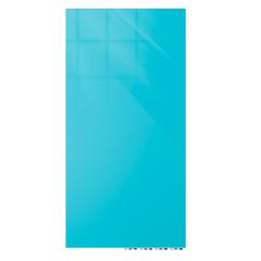 Ghent Aria 3'H x 2'W Magnetic Glass White Board, Blue Surface, Vertical, 4 Rare Earth Magnets, 4 Markers and Eraser