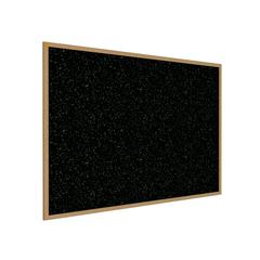 48.5"x96.5" Wood Fr, Oak Finish Recycled Rubber Bulletin Board - Confetti