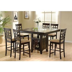 Gabriel 7-piece Square Counter Height Dining Set Cappuccino