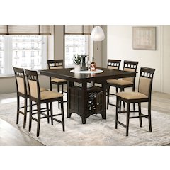 Gabriel 7-piece Square Counter Height Dining Set Cappuccino