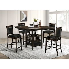 Jaden 5-piece Square Counter Height Dining Set Espresso