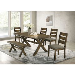 Alston 6-piece Rectangular Dining Table Set Knotty Nutmeg