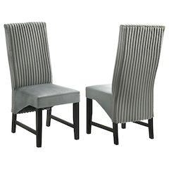 Barrand Upholstered Dining Side Chair Grey (Set of 2)