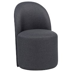 Aubrey Upholstered Barrel Dining Side Chair Charcoal (Set of 2)