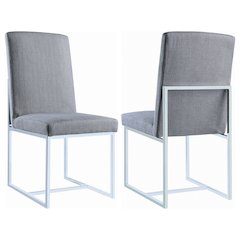 Mackinnon Upholstered Dining Side Chair Grey (Set of 2)