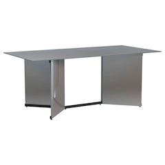 Emery 76-inch Rectangular Mirrored Dining Table Silver