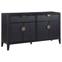 Brookmead 4-door Sideboard Buffet Storage Cabinet Black