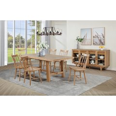 Middleton 7-piece Extension Leaf Dining Set Natural Brown