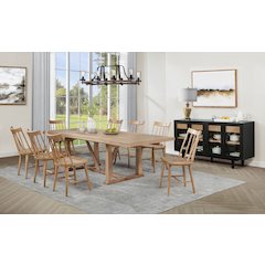 Middleton 9-piece Extension Leaf Dining Set Natural Brown