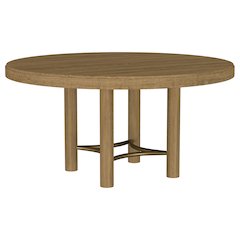 Arini 60-inch Round Wood Dining Room Table Sand Wash