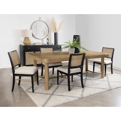 Arini 5-piece Extension Leaf Dining Table Set Black