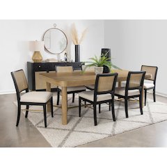 Arini 7-piece Extension Leaf Dining Table Set Black