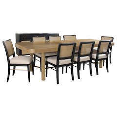 Arini 9-piece Extension Leaf Dining Table Set Black