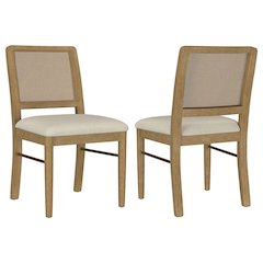 Arini Rattan Cane Dining Side Chair Sand Wash (Set of 2)
