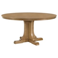 Hartville 60-inch Round Dining Table Natural Light Brown