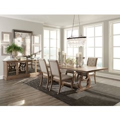 Brockway 5-piece Extension Leaf Dining Set Barley Brown