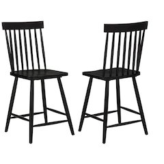 Andrews Windsor Counter Height Dining Side Chair Black