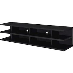 Black 78-Inch 2-Tier TV Stand Media Console with Contemporary Style