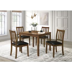Parkwood 5-piece Square Dining Table Set Honey Brown