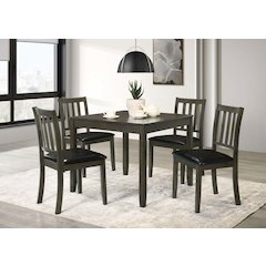 Parkwood 5-piece Square Dining Table Set Charcoal