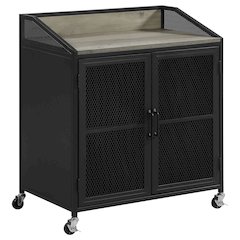 Arlette 2-door Mobile Home Bar Wine Cabinet Sandy Black