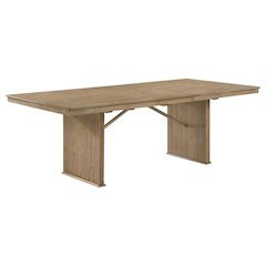 Adina 89-inch Extension Dining Table Distressed Light Brown