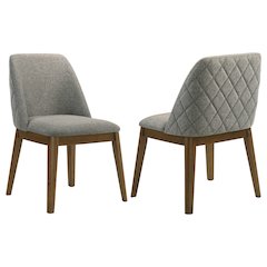 Franklin Upholstered Dining Side Chair Grey (Set of 2)