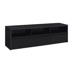 Black 78-Inch TV Stand with 3 Drawers and Contemporary Design