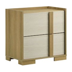 Bedroom Nightstand with 2 Drawers in Finishing for Bedroom Storage