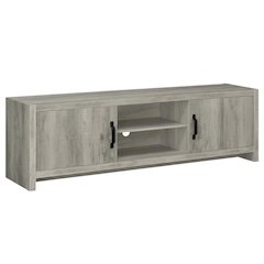 Grey Driftwood 2-Door TV Stand with Engineered Wood Construction