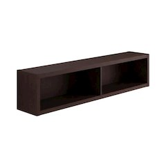 Wooden Bridge With 2 Encased Storage Compartments In Brown