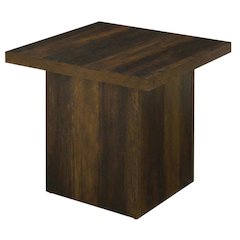 Dark Pine, End Side Table, Square Shape, 100 lbs Weight Capacity