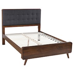 Robyn Wood Full Platform Bed Dark Walnut