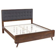 Robyn Wood Eastern King Panel Bed Dark Walnut