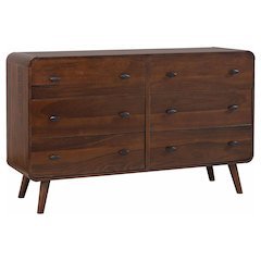 Robyn 6-drawer Dresser Dark Walnut