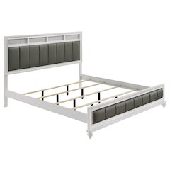 Barzini Wood Eastern King Panel Bed White