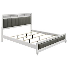 Barzini Wood California King Panel Bed White