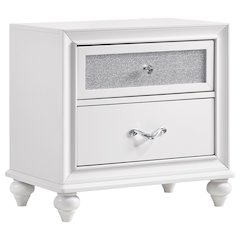 Barzini 2-drawer Nightstand White