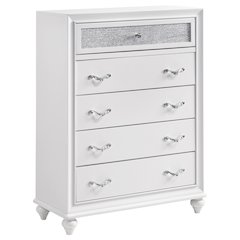 Barzini 5-drawer Bedroom Chest White