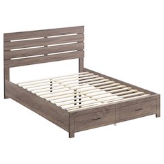 Brantford Wood Queen Storage Panel Bed Barrel Oak