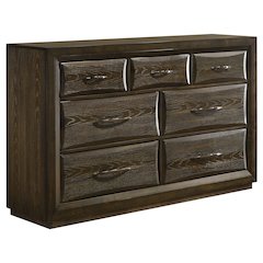 Atlas 7-drawer Bedroom Dresser Cabinet Dark Oak