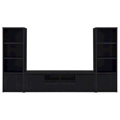 Winfield 3-piece Entertainment Center 78-inch TV Stand Black