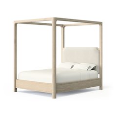 Solano 85-inch Queen Canopy Bed Weathered Mango