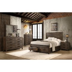 Woodmont 5-piece California King Bedroom Set Golden Brown