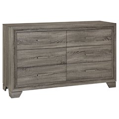 Wright 6-drawer Dresser Cabinet Brown Oak
