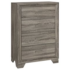Wright 4-drawer Chest of Drawers Brown Oak