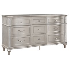 Evangeline 9-drawer Dresser Silver Oak