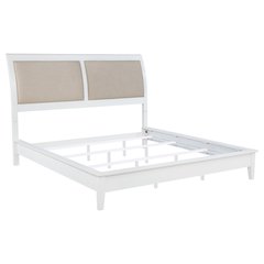 Bexhill 56-inch Upholstered Eastern King Panel Bed White
